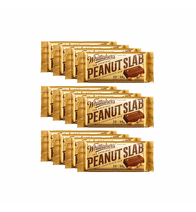 Whittaker's Original Peanut Slab 50g (Pack of 12) （Made in New Zealand）, 1.76 Ounce