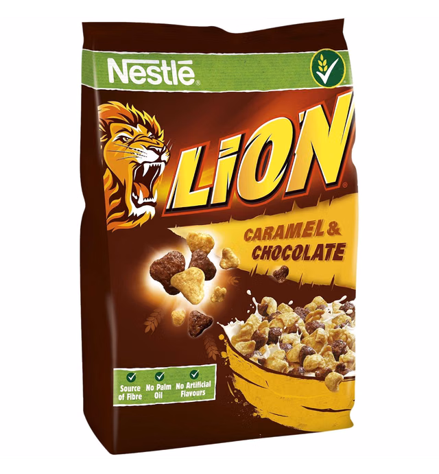 Nestle Lion Wholegrain Caramel & Chocolate Cereal (500g/17.63oz)