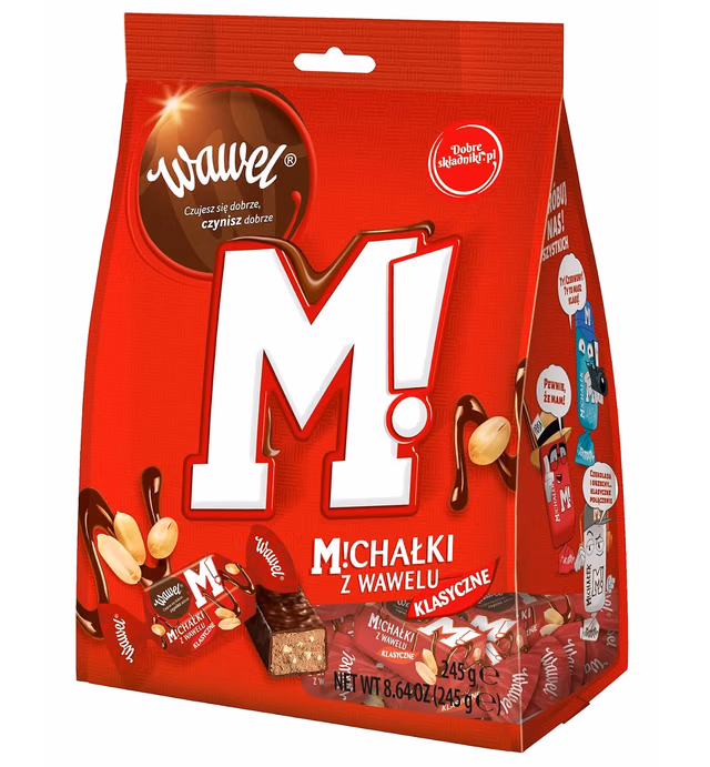 Wawel Michalki Zamkowe Chocolate Coated Peanut Candy, 9.88 Ounce