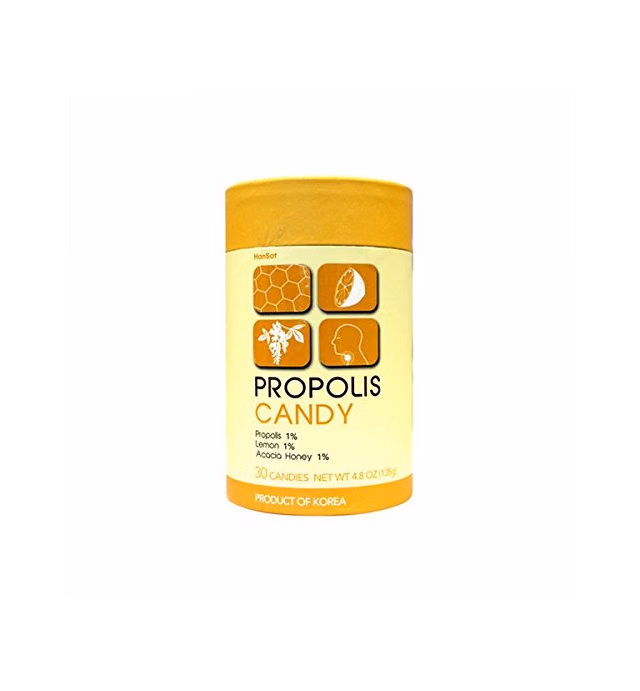 Hansai Propolis Hard Candy, Soothing Throat Lozenges, 4.8 Ounce, 30 Pieces - Product of Korea