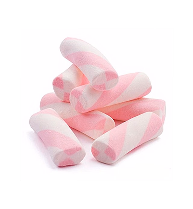 Candy Shop Pink & White Marshmallow Twists - 2.2 lb Bag (PACK)