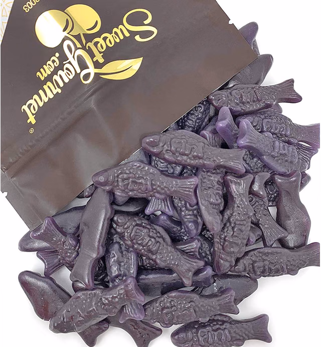SweetGourmet Purple Candy Buffet | Grape Nordic JuJu Fish | 1.5 pounds