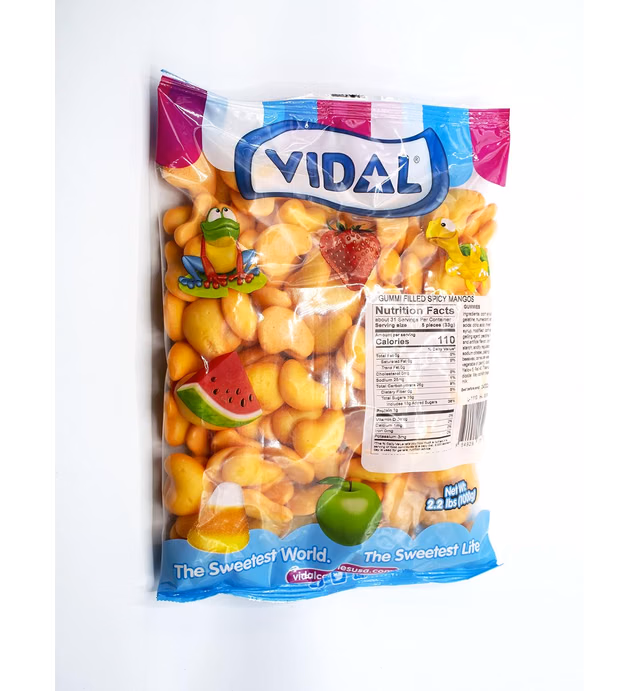 Vidal Candies Spicy Mango Gummy Candy 2.2 Pounds