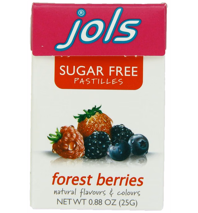 Jols Sugar Free Pastilles, Forest Berry, 0.88-Ounce Boxes (Pack of 12)