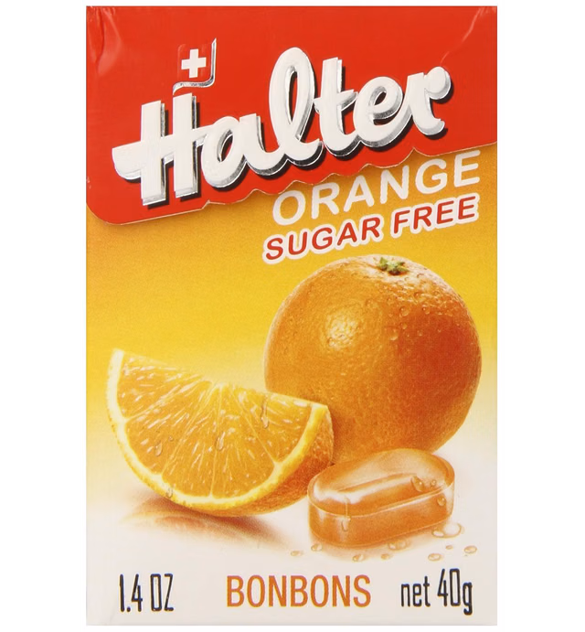 Halter Sugar Free Candy, Orange, 1.4-Ounce Boxes (Pack of 8)