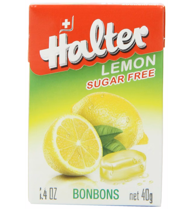 Halter Sugar-Free Bonbons, Lemon 1.40 oz (Pack of 8)