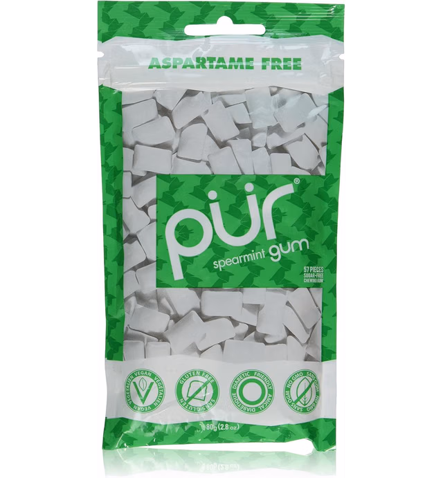 PUR Gum Spearmint - 2.82 Oz Each/Pack of 2