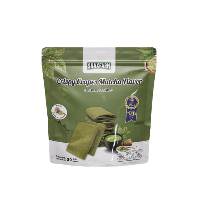 Crispy Coconut Crepes Matcha Flavor