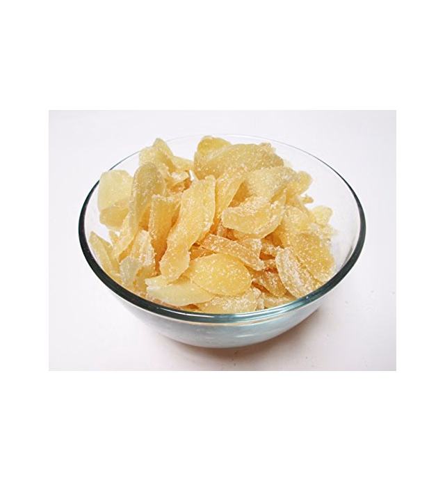 Crystallized Candied Ginger Slices, 5 pound Bulk bag