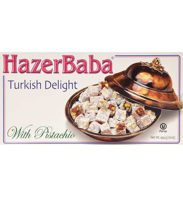 Hazer Baba Turkish Delight With Pistachio, 16oz