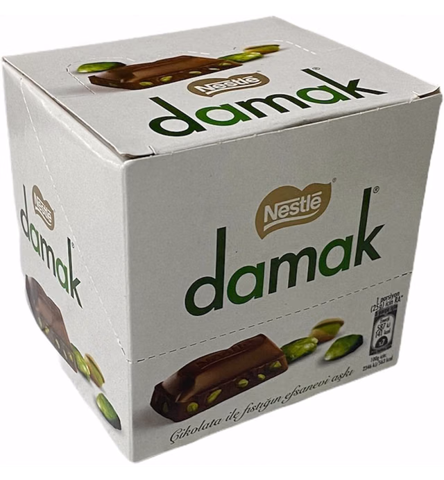 Nestle Damak Fine Chocolate with Pistachios, 2.82 Ounce (6 Bars)