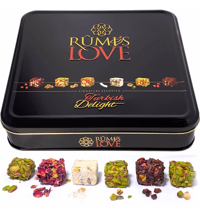 Rumi's Love - Signature Assorted Turkish Delight (36 Pcs), Halal, Vegan, Gluten Free