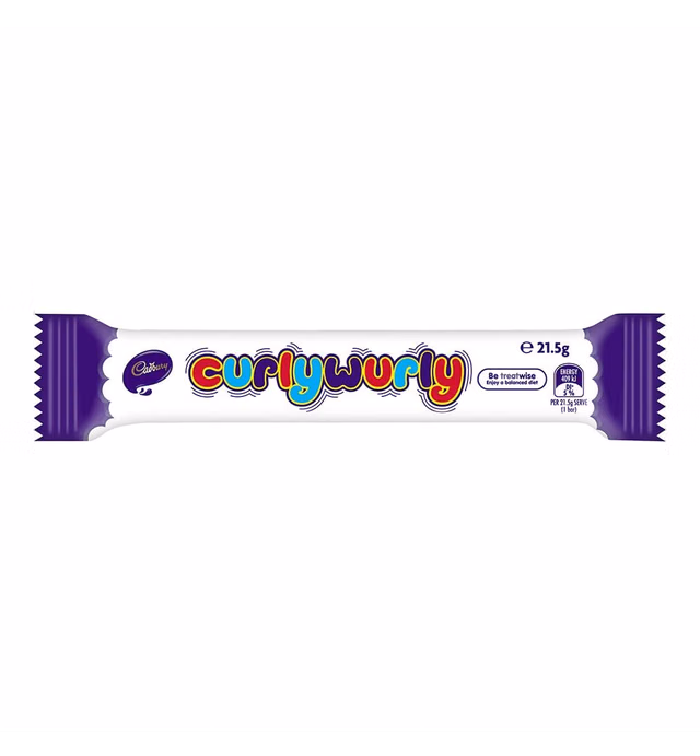 Cadbury Curly Wurly British Chocolate Bar 26g x 10 bar