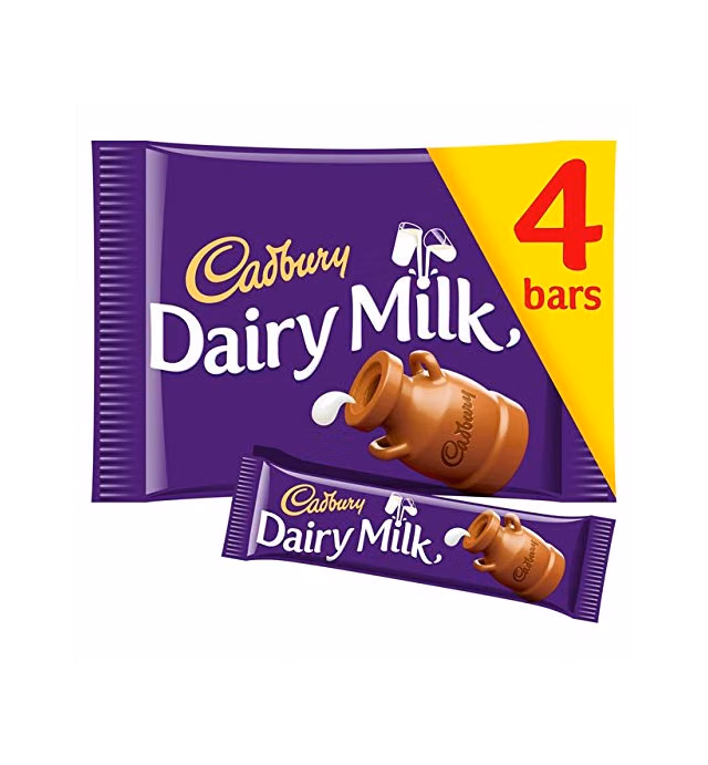 Cadbury Dairy Milk Chocolate Candy Bar Pack Imported From The UK England Creamy Milk Chocolate Made With A Glass & A Half Of Fresh Milk Made With Fairtrade Cocoa The Best British Candy Bar