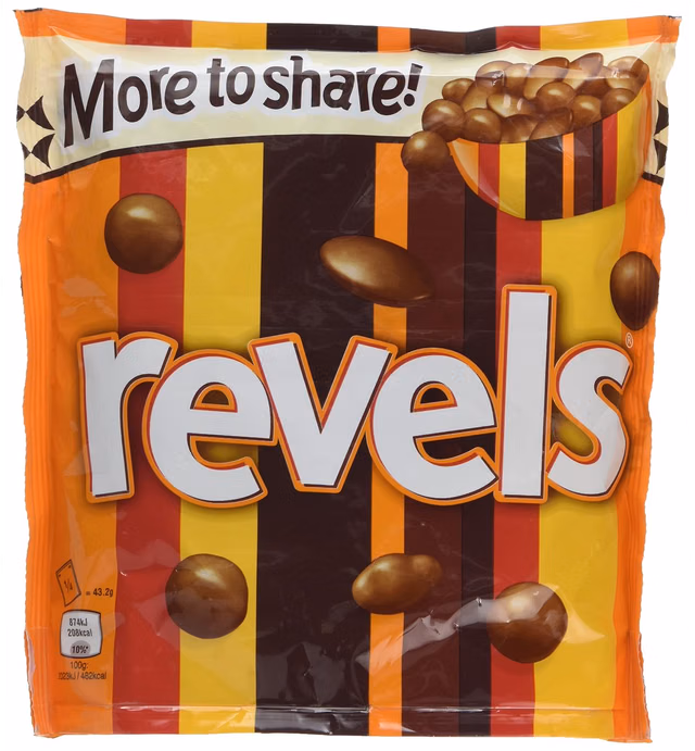 Original Galaxy Revels Large Bag Imported From The UK England The Very Best Of British Chocolate Revels Chocolate Sharing Pouch 173 g