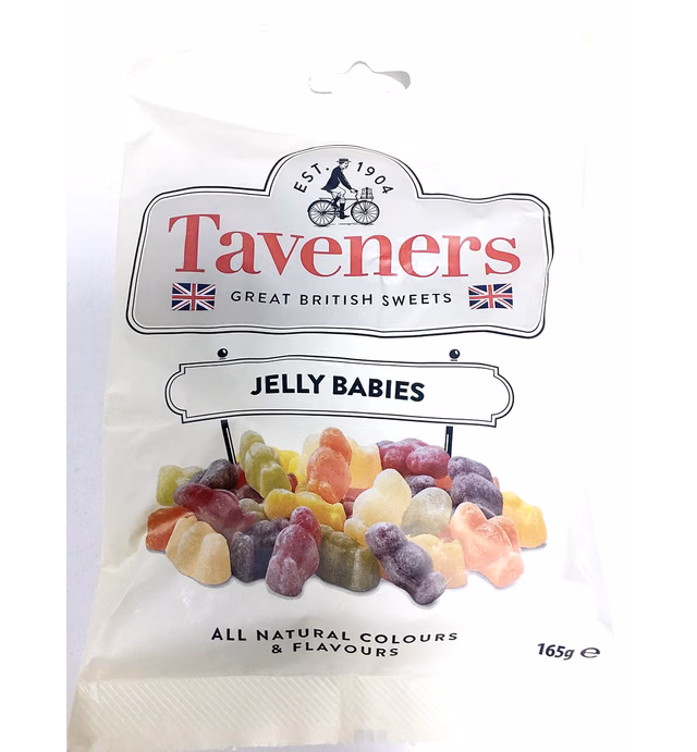 (Pack of 2) Taveners Jelly Babies Great British Sweets 165g