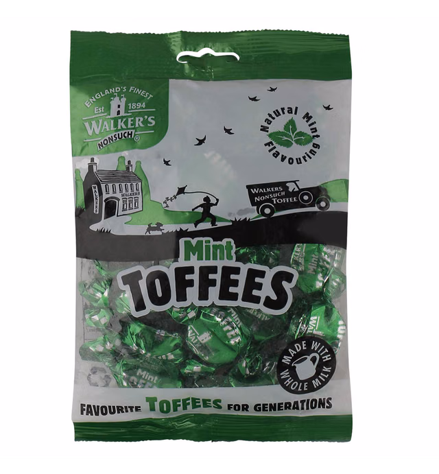 Walker's Nonsuch Mint Toffees 150g Bag (New)