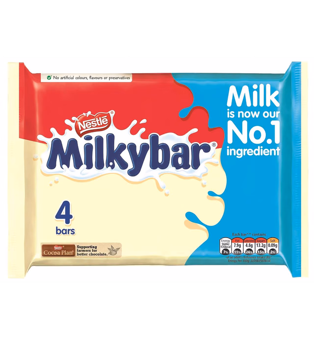 Original Milky Bar White Chocolate Pack imported from the UK, England Milkybar White Chocolate Pack British White Chocolate
