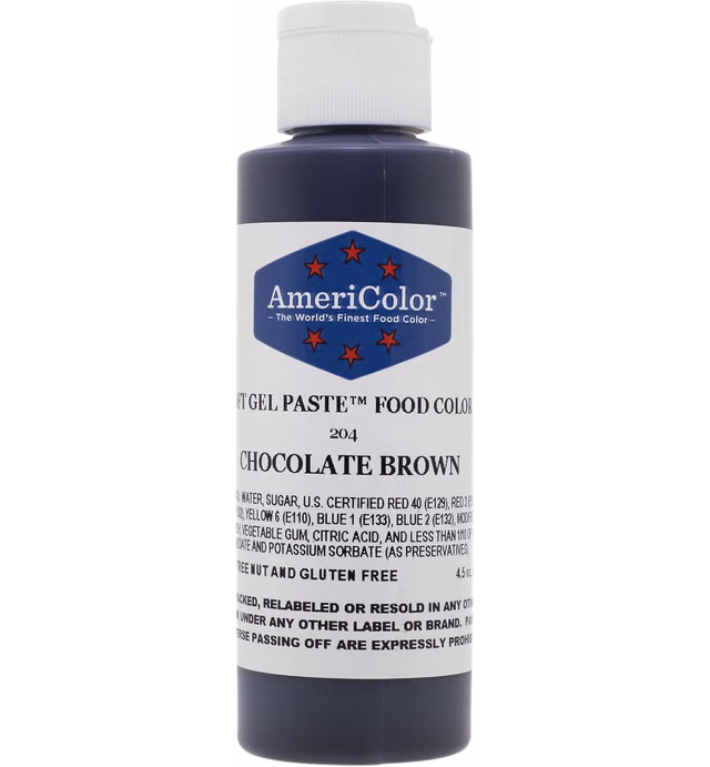 Americolor 4.5 Oz Chocolate Brown Soft Gel Paste