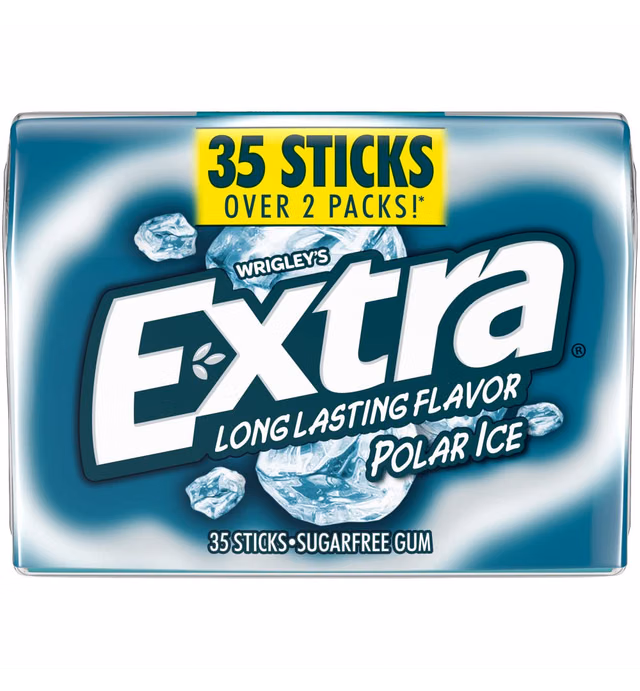EXTRA Polar Ice Sugarfree Gum, 35-Stick Pack
