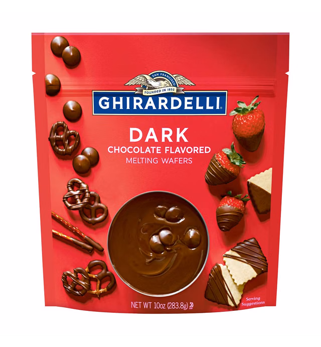 Ghirardelli Dark Chocolate Melting Wafers - 10 oz. (283.8g)​, 1 bag