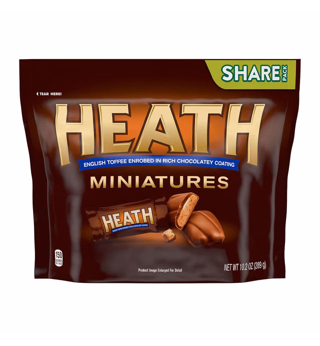 HEATH Miniatures Chocolatey English Toffee Candy Share Pack, 10.2 oz