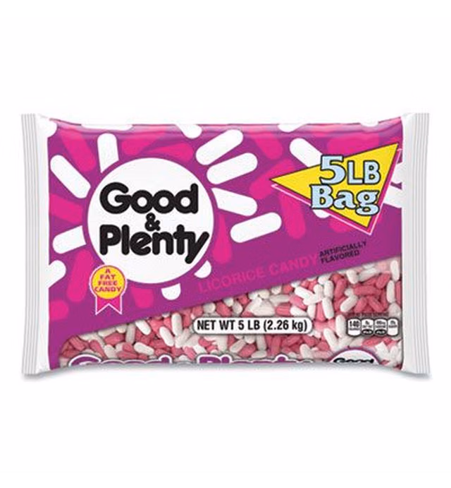 Good and Plenty Licorice Candy, 5 Pound Bag