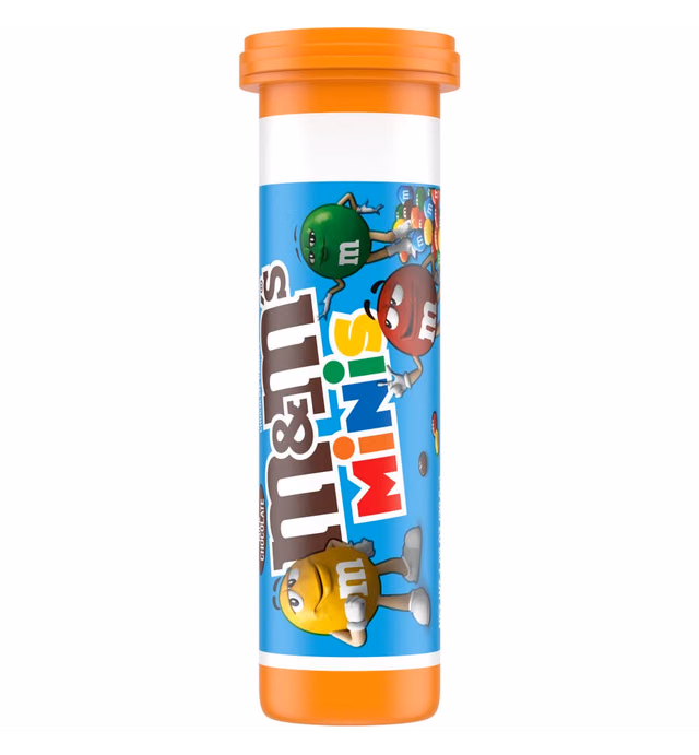 M&M'S Milk Chocolate MINIS Size Candy, 1.08 Ounce Tube
