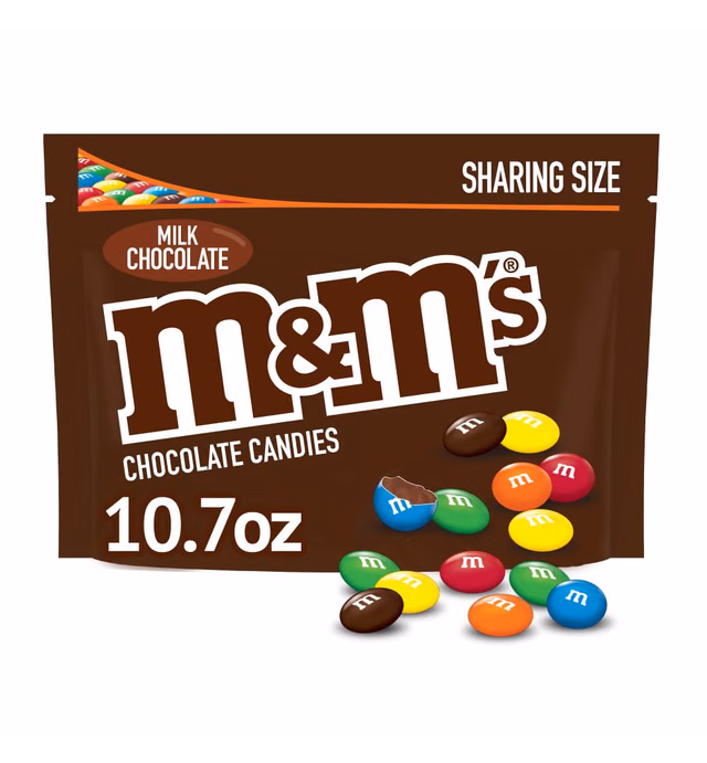 M&M'S, Milk Chocolate Candy Sharing Size Bag, 10.7 oz
