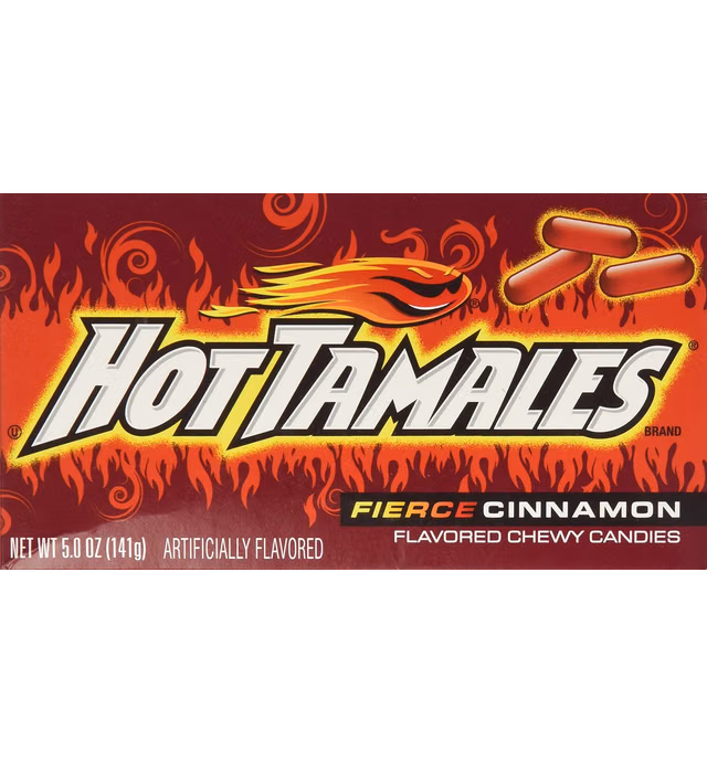 Hot Tamales, Cinnamon Flavored Candy, 5 oz