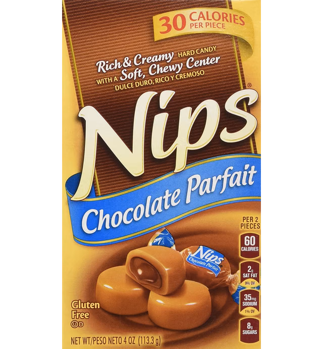 Nips Chocolate Parfait Rich & Creamy Hard Candy, 4oz (Pack of 3)