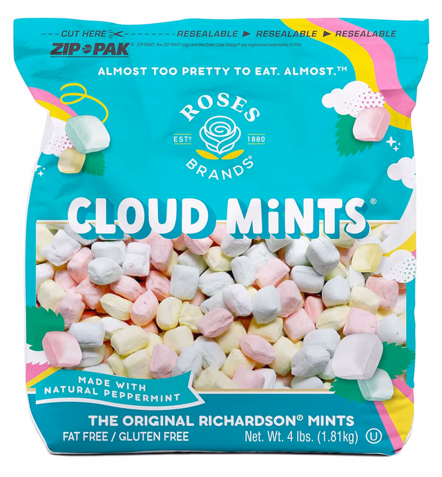 Roses Brands - Cloud Mints - Peppermint Candy, 4 lbs