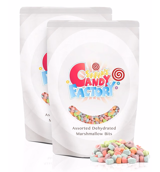 Sarah's Candy Factory Assorted Dehydrated Marshmallow Bits in Resealable Bag, 2lb