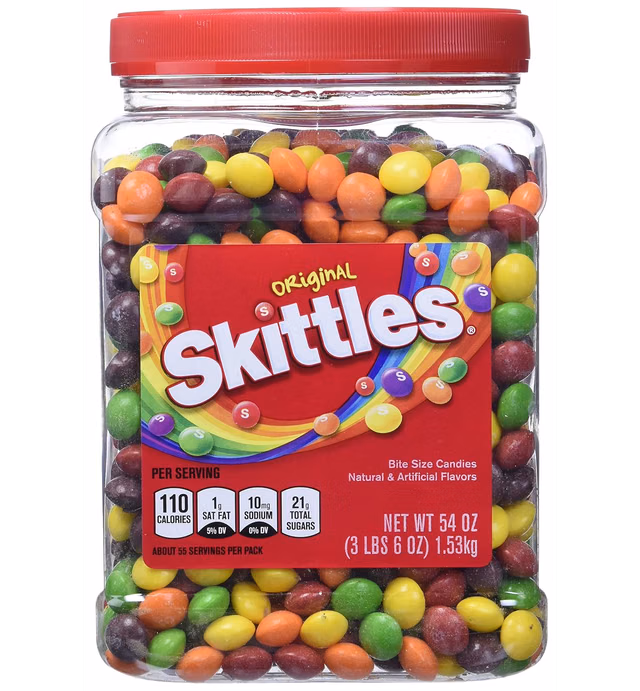 Skittles Original Fruity Candy Jar, Tamarind, 54 Ounce