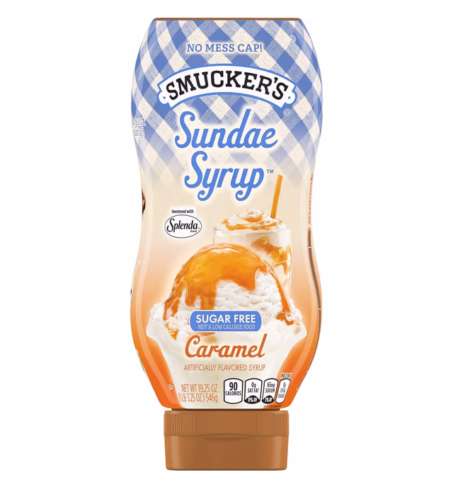 Smucker's Sundae Syrup Sugar Free Caramel Flavored Syrup, 19.25 Ounces (Pack of 12)