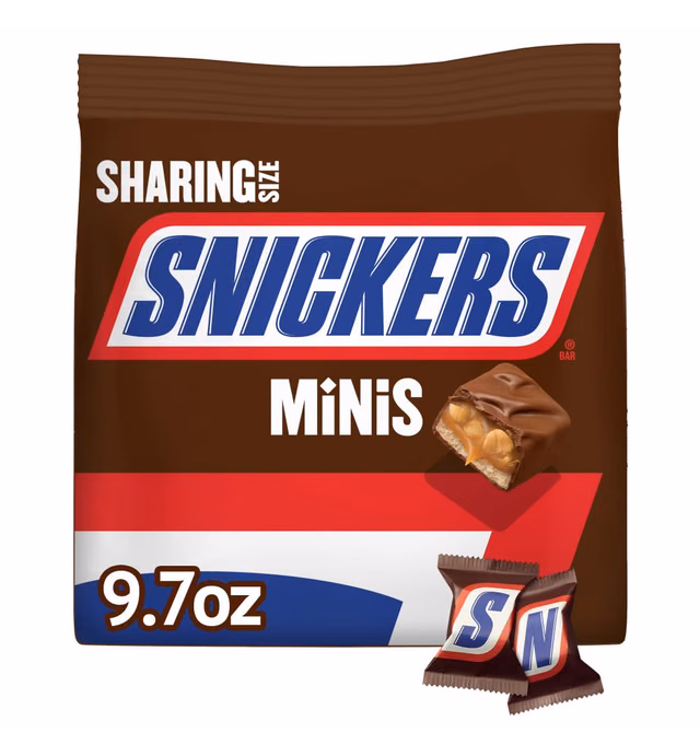 SNICKERS Minis Size Milk Chocolate Candy Bars, 9.7 oz Bag