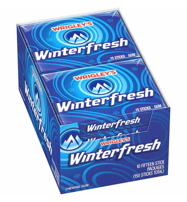 Wrigley's Winterfresh Gum 15-Stick Pack (10 packs) 15 Count