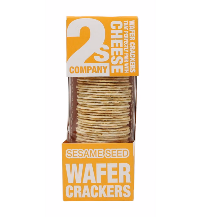 2's Company Sesame Wafer Cracker for Cheese, 3.5 Oz