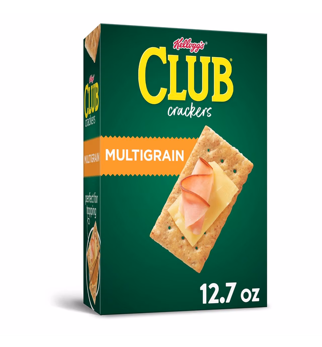 Club Crackers, Snack Crackers, Party Snacks, Multi Grain, 12.7oz Box (1 Box)
