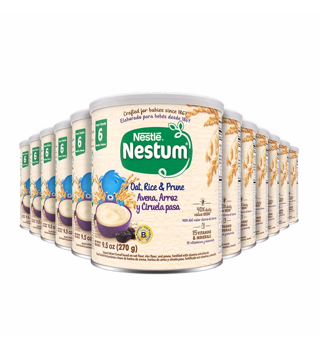 Nestle Nestum, Oat Rice & Prune, 9.5 Ounce (Pack of 12)