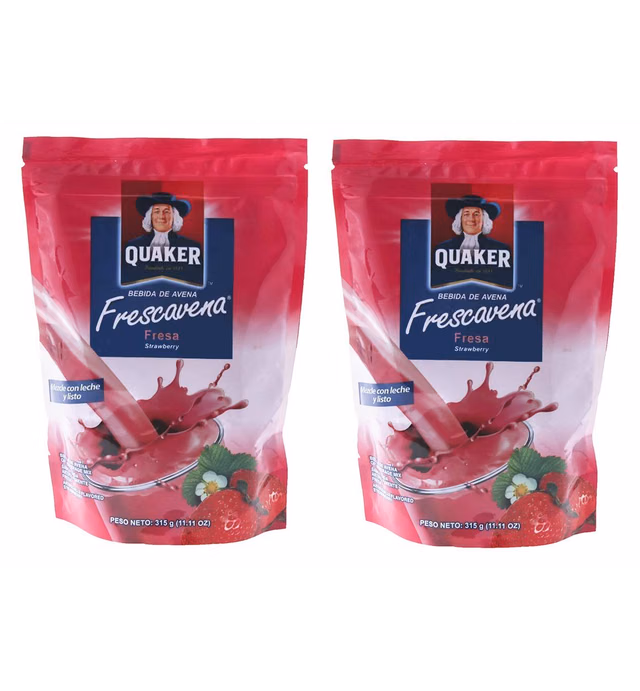 Frescavena Fresa 315 gr. 2 Pack | Oatmeal Mix Strawberry Flavor 11.1 oz.