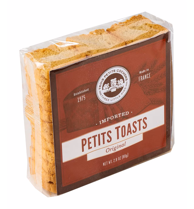 Three Little Pigs Petits Toasts, Original & Wheat, Light & Crispy 2.75 oz