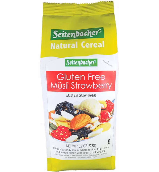 Seitenbacher Gluten Free Muesli Strawberry Natural Cereal, 13.2 Ounce