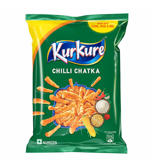 Kurkure Namkeen - Chilli Chatka - 94 g Pack - India