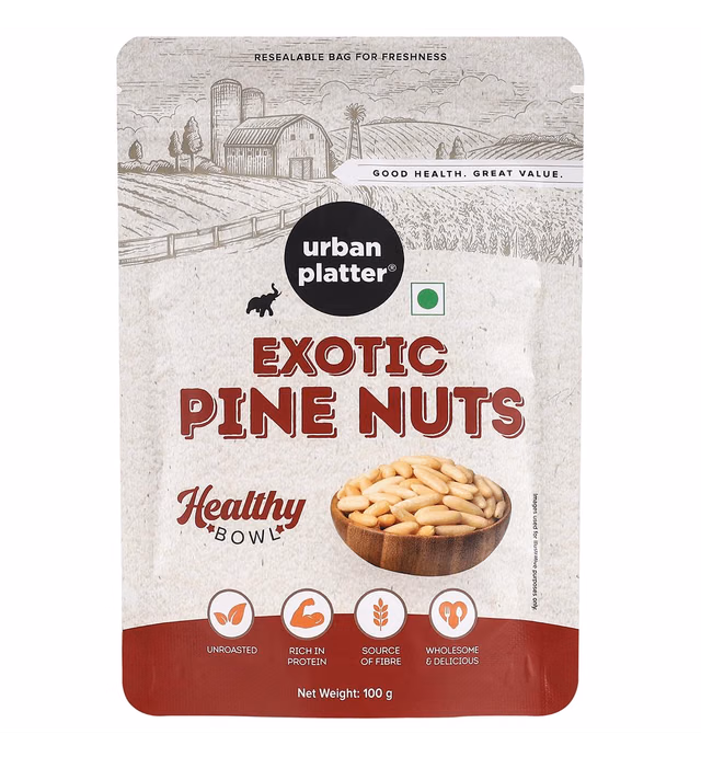Urban Platter Lebanon Pine Nuts, 100g (Premium Quality Chilgoza)