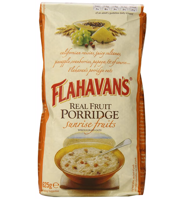 FLAHAVAN'S Real Fruit Porridge with Sunrise Fruits, Whole Grain Oats 22.05-Ounce Bags (Pack of 4)