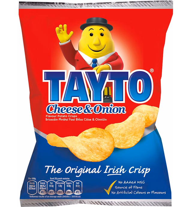 Tayto Cheese & Onion 37g (1.3oz) 5 Pack