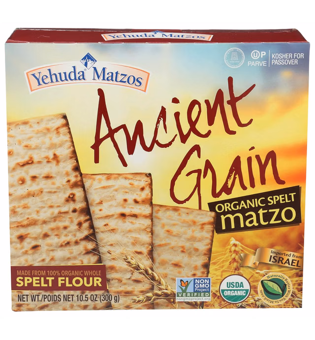 YEHUDA Spelt Matzo, 10.5 OZ