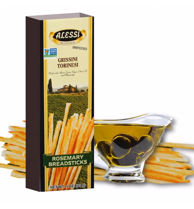 Vigo Alessi Rosemary Breadsticks Boxes - 3 oz - 12 pk