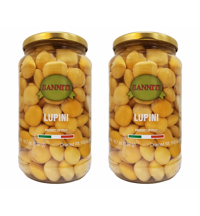 Sanniti Italian Lupini Beans Jar, 18.7 oz (Pack of 2)